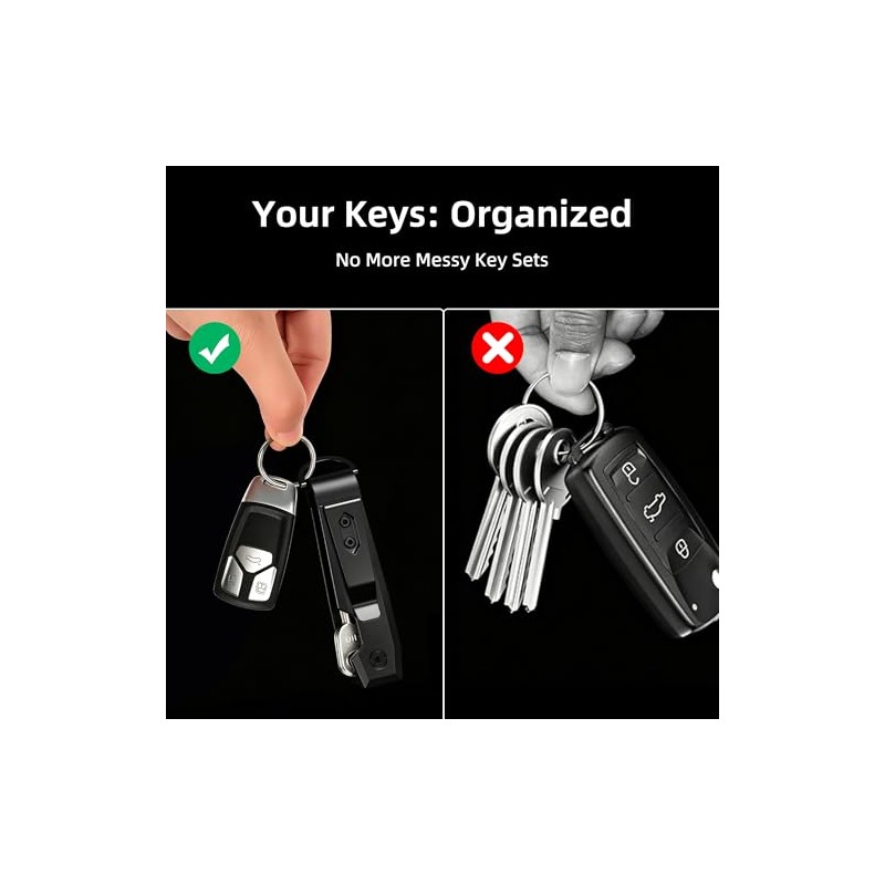 Compact Metal Key Organizer for Men and Women