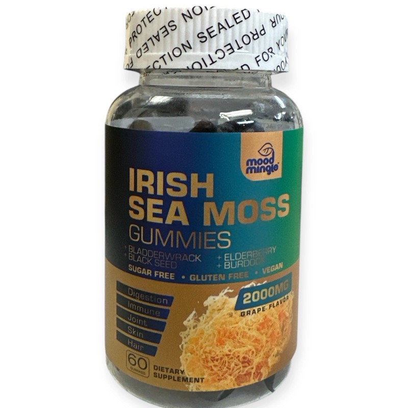 Mood Mingle Irish Sea Moss 2000mg Gummies - Bladderwrack Burdock