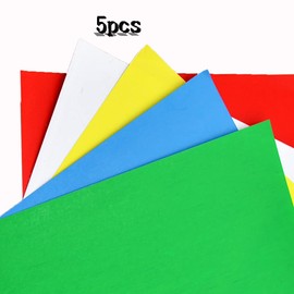 5 Pcs Transfer Paper, Carbon Transfer Paper 11x9Inch, Carbon Water-Soluble Tracing Paper Transfer Pattern on Cross Stitch Cloth, Canvas, Wood for Home Sewing(Blue, White, Green, Red, Yellow)