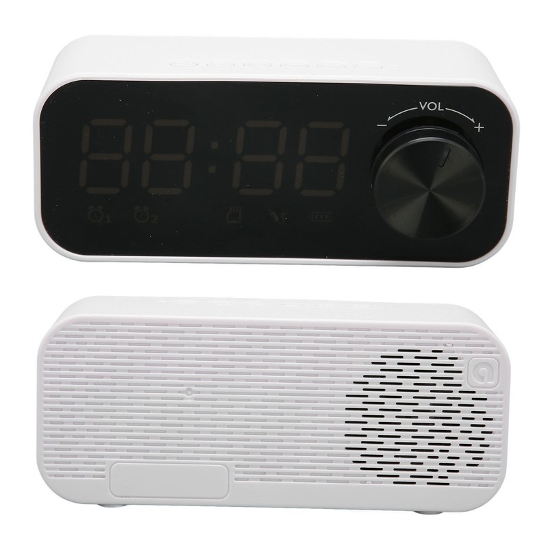 Bluetooth Speaker Alarm Clock Radio Digital LED Display Subwoofer Mini