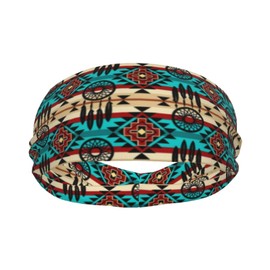 Native Indian American Headbands Non Slip Sweatband Fashion Summer Hair Bands for Tennis,Basketball,Running,Gym,Working Out