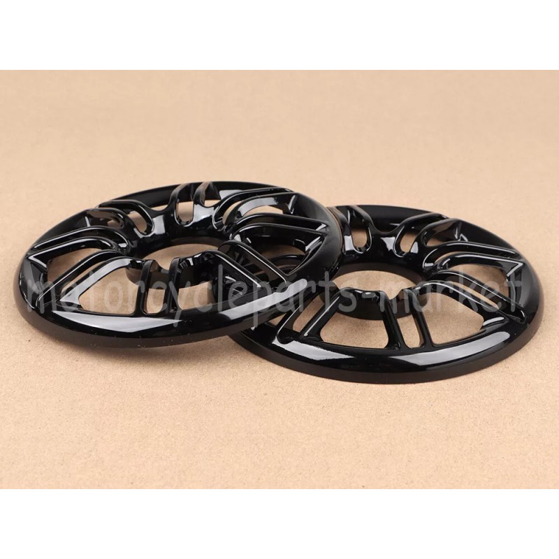 Unbranded Black Round 3D Rear Speaker Trim Grill Cover For