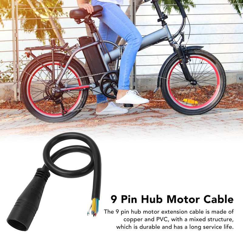 Electric Bike Motor Convert Extension Cable 9 Pin 31cm Conversion
