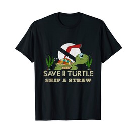 Skip a Straw Save The Turtles - Save The Turtles Womens T-Shirt