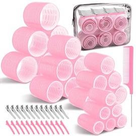 50 pzs Rizadores para el Cabello, 4 Tamaños de Rulos para Cabello, 25 mm/36 mm/48 mm/60 mm