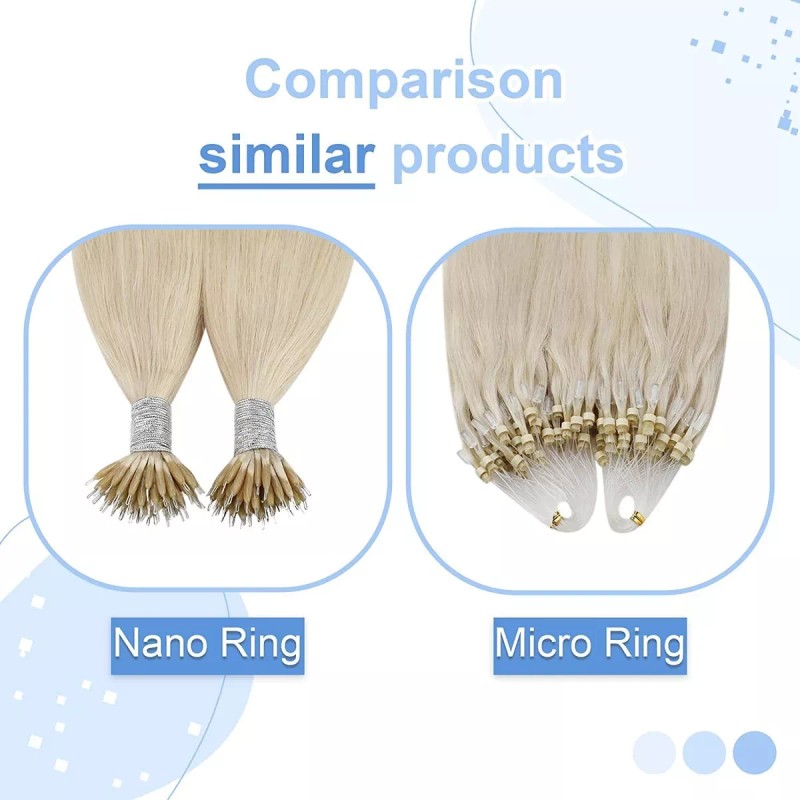 YoungSee Extensiones Cabello 1gr 14in Platino Rubio