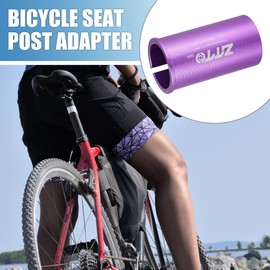 A ABSOPRO Seatpost Shim Adapter Durable 27.2mm 1.07" ID 31.6mm 1.24" OD Bike Seatpost Tube Reducing Sleeve Bushing Aluminum Alloy Purple (Set of 2)