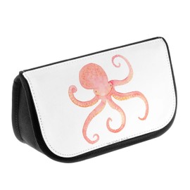 Mr. & Mrs. Panda Cosmetic Bag Octopus Gift Animals Sea Creatures Good Mood Arms Toiletry Bag Animal Motifs Cosmetic Bag Toiletry Bag, White, Hand Drawn