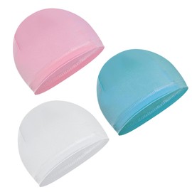 Yymobt 3Pcs Cooling Skull Cap Helmet Sweat Wicking Liner Hat Lightweight Cycling Caps Running Hats for Men Women(White, Pink, Sky Blue)