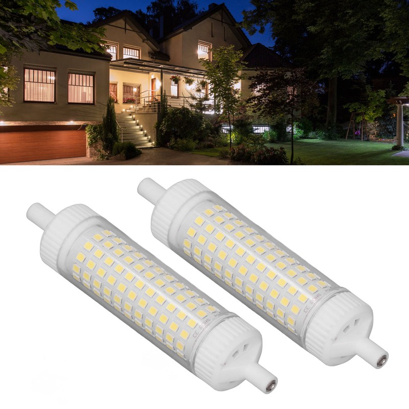 2Pcs R7S LED Light Bulb 118mm Dimmable 15W 154 LEDs