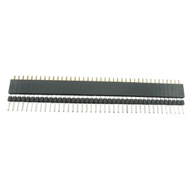 KKHMF 20PCS Single 40Pin Male + Female Straight Type Pin Header for PCB 2.54mm