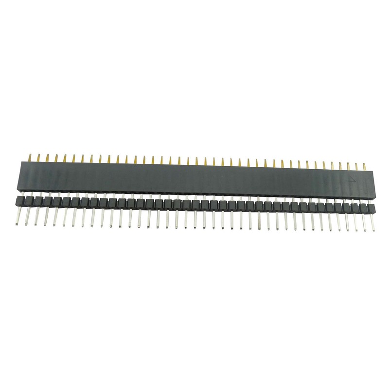 KKHMF 20PCS Single 40Pin Male + Female Straight Type Pin