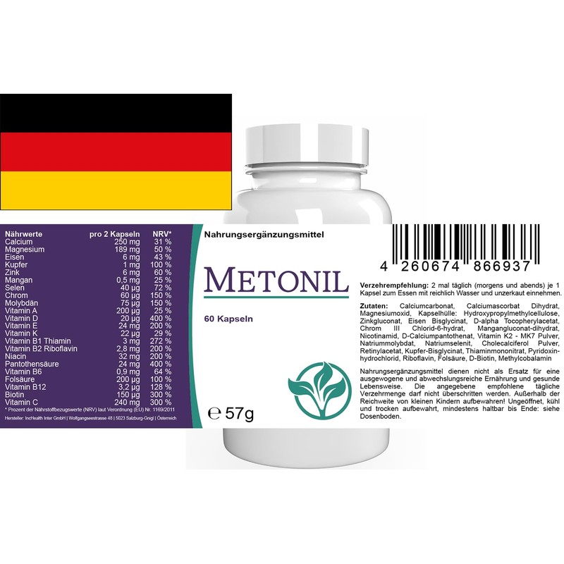 Metonil - 120 capsules (2 x 60 capsules), pack of