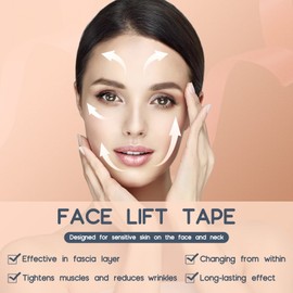 2 Rolls Facial Myofascial Face Lift Tape, Neck & Forehead Smooths Wrinkles, Unisex Anti-Wrinkle Patches for Firming And Tightening Skin