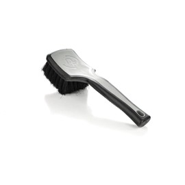 Detail Factory - ProGrip Interior Scrub Brush - Soft Bristles - Rubber Grip for Maximum Stability and Comfort - Curved Head Profile for Better Clearance - Grey