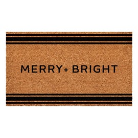 Calloway Mills 109042436 French Stripe Merry + Bright Doormat 24" x 36"