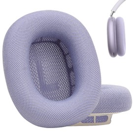 Purple Replacement Earpads Compatible with AirPods Max with Breathable Mesh Fabric, Memory Foam& Gel, 2024 Version Purple
