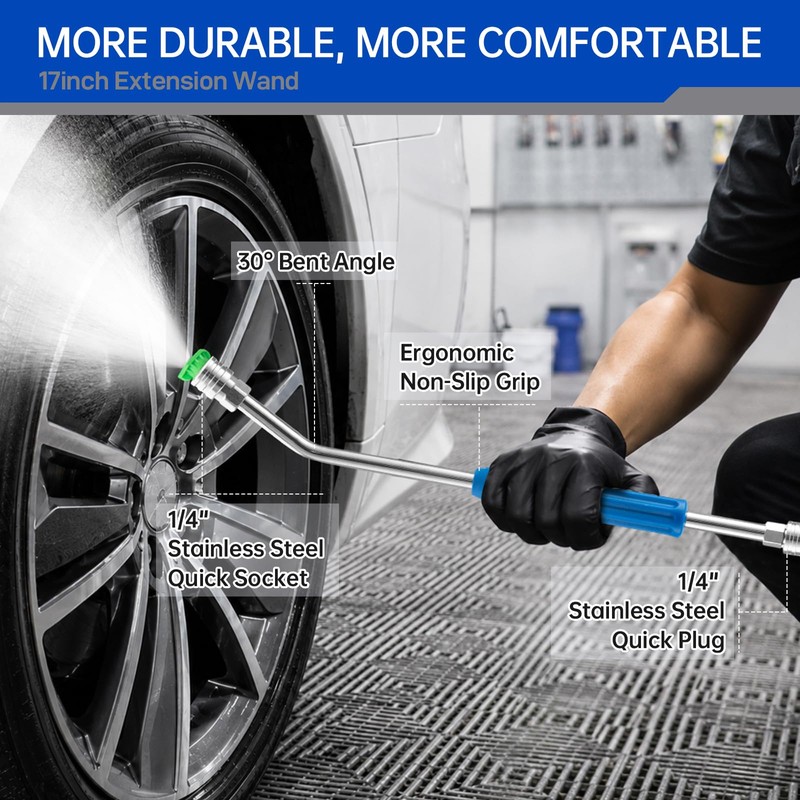 AURORA CAR Pressure Washer Extension Wand 17 Inch 30 Degree