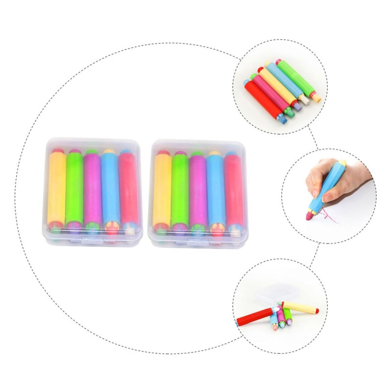 MAGICLULU 2sets Chalk Holder Practical Chalk Cover Clips for Teachers