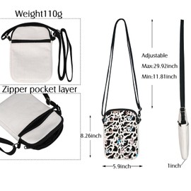 Cow Crossbody Bag Cow Gifts for Cow Lovers Cute Cow Gifts Cow Owner Farm Gifts Cow Cell Phone Purse Cow Crossbody Zipper Bag