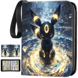 HLMYLFF Card Scrapbook, Trading Card Album, 50 Pages 400 Cards Capacity Portfolio Folder Card Folder, Portable PU Scrapbook for Cards, Gifts for Collectors and Children, Jyibu-400