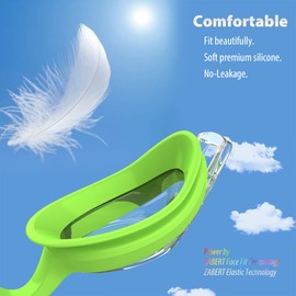 ZABERT 2 Pack K20 Kids Swimming Goggles, Swim Goggles for Kids Toddler Youth Boys Girls Junior Jr Childrens Child Little Baby Age 3 4 5 6 7 8 9 10 Years Anti Fog Blue Teal Black Green