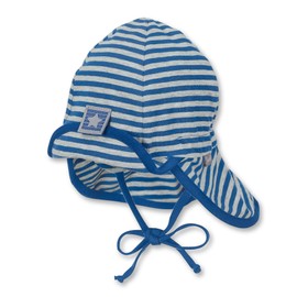 Sterntaler Unisex Schirmmütze mit Nackenschutz, Blau, 53 cm