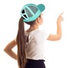 Girls Glitter Baseball Cap Kids Ponytail Hat Adjustable Summer Mesh