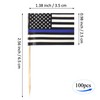 QQSD Thin Blue Line American Police Toothpick Flag Small Mini