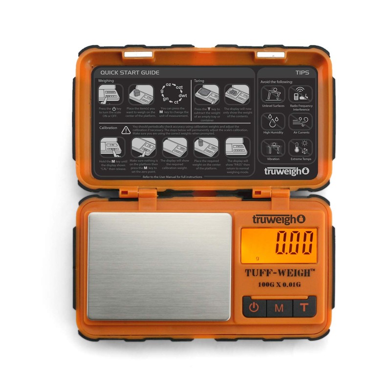 TruWeigh TUFF-Weigh Digital Mini Pocket Scale 100g x 0.01g Orange