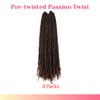 BOHOBABE Pre-twisted Passion Twist Crochet Hair 24 Inch Pre-looped Long