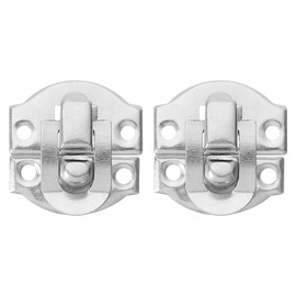 uxcell 2Set Retro Toggle Hasp Latch, Vintage Duckbilled Iron Latch Decorative Hasp Latch Hardware for Wooden Box Jewelry Box Cabinet Suitcase (20x20mm, Silver)