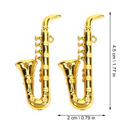 Gadpiparty Mini Saxophone Instrument, 10 Pieces, Musical Instrument, Tiny Saxophone, Mini Alto Saxophone, Tenor Saxophone Accessories, Miniature Instruments for Dollhouses