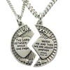 Westman Works Pewter Mizpah Necklace Set with Stainless Steel Chains,