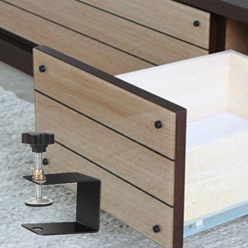 Armastuse 4 Pcs Drawer Front Installation Clamps,Adjustable Stable Furniture Woodworking