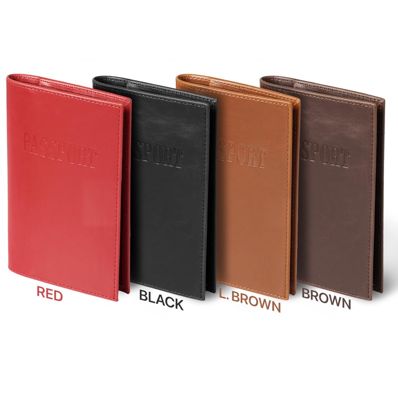 Otto Angelino Leather Passport Holder - RFID Blocking - Unisex,