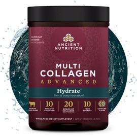 Ancient Nutrition Advanced Multi Collagen Protein Powder Hydrate, Lemon Lime, 30 Servings