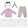 Baby Boy Gentleman Outfit Children Exquisite Stripe Shirt Suspender Pants