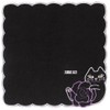 ANNA SUI 109482-0011-04 Towel Handkerchief, Rose & Cat Embroidery, Black
