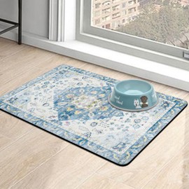 Pet Food Mats for Floor, Absorbent Dog Mat for Food and Water Dispenser Mat, Dog Food Mat Quick Dry Cat Food Mat Pet Supplies
