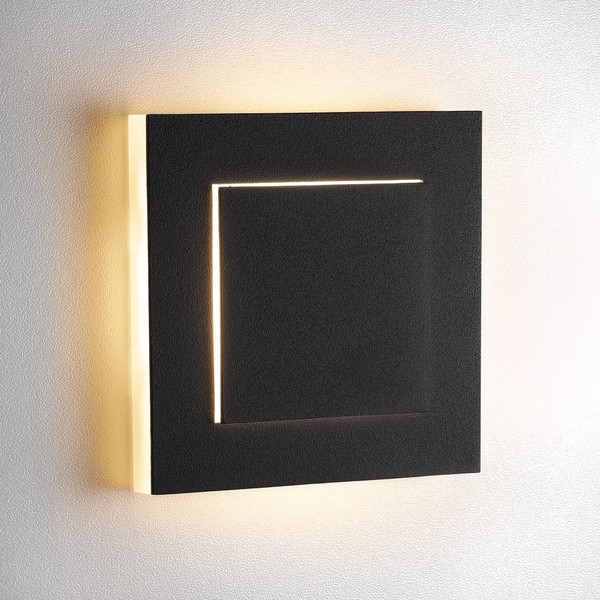 lambado® Stair Lighting with Motion Sensor Square Black LED Step