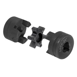 uxcell 3/4" to 7/8" L075 Flexible 3-Piece L-Jaw Coupling Coupler Set & Buna-N NBR Rubber Spider for Log Splitter Hybrid Equipment