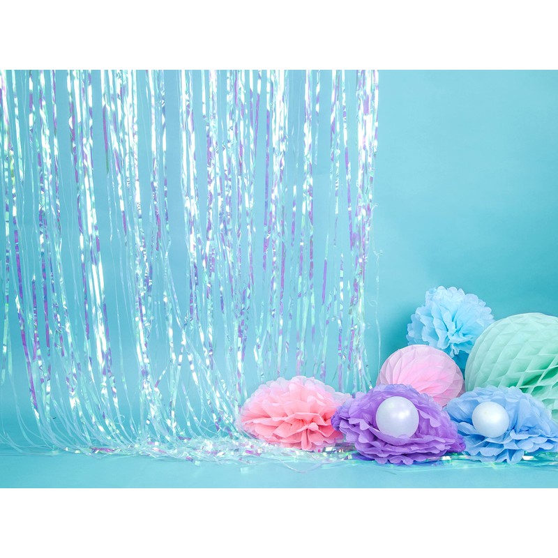 P&D Sparkling Fringe Curtain 90 x 250 cm, Multicolour