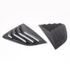 car-attention Carbon Look Rear Side Window Louver Shutter Cover Trim