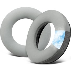 SOULWIT Cooling Gel Ear Pads Cushions for Beyerdynamic DT770/Pro DT880/Pro DT 990/Pro, Earpads for DT440/DT550/DT790/DT797/DT831/DT860/T70/T90/T5P/MMX300/TYGR 300R/HS200/HS400/HS800/RSX700 - Silver