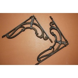 4- Decorative Cast Iron Shelf Bracket, Victorian Scroll Design, Corbels, Shelf Brace, Open Shelving, B-41