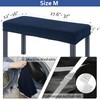 BUYUE Luxury 2-Person Piano Bench Cover, (27.7"- 37") Lx (12"-