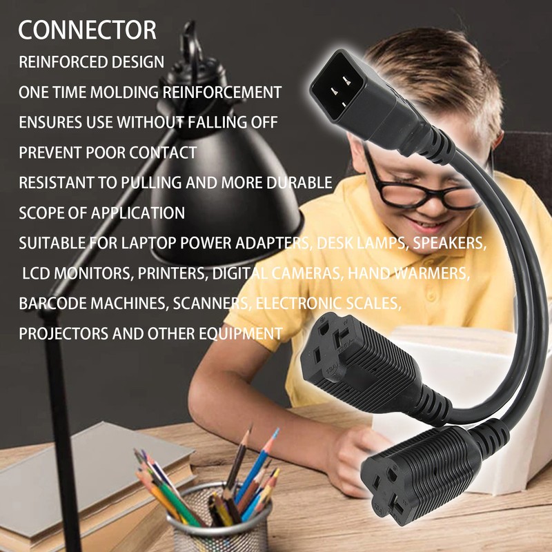 IEC320 C20 to 5 20R 5 20R Power Cord Universal
