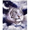 HommomH 40"x50" Blue Moon Tiger Blanket Soft Fluffy Fleece Throw