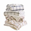 Brielle Home Aldin Plaid Plush Reversible Sherpa Blanket and Sham